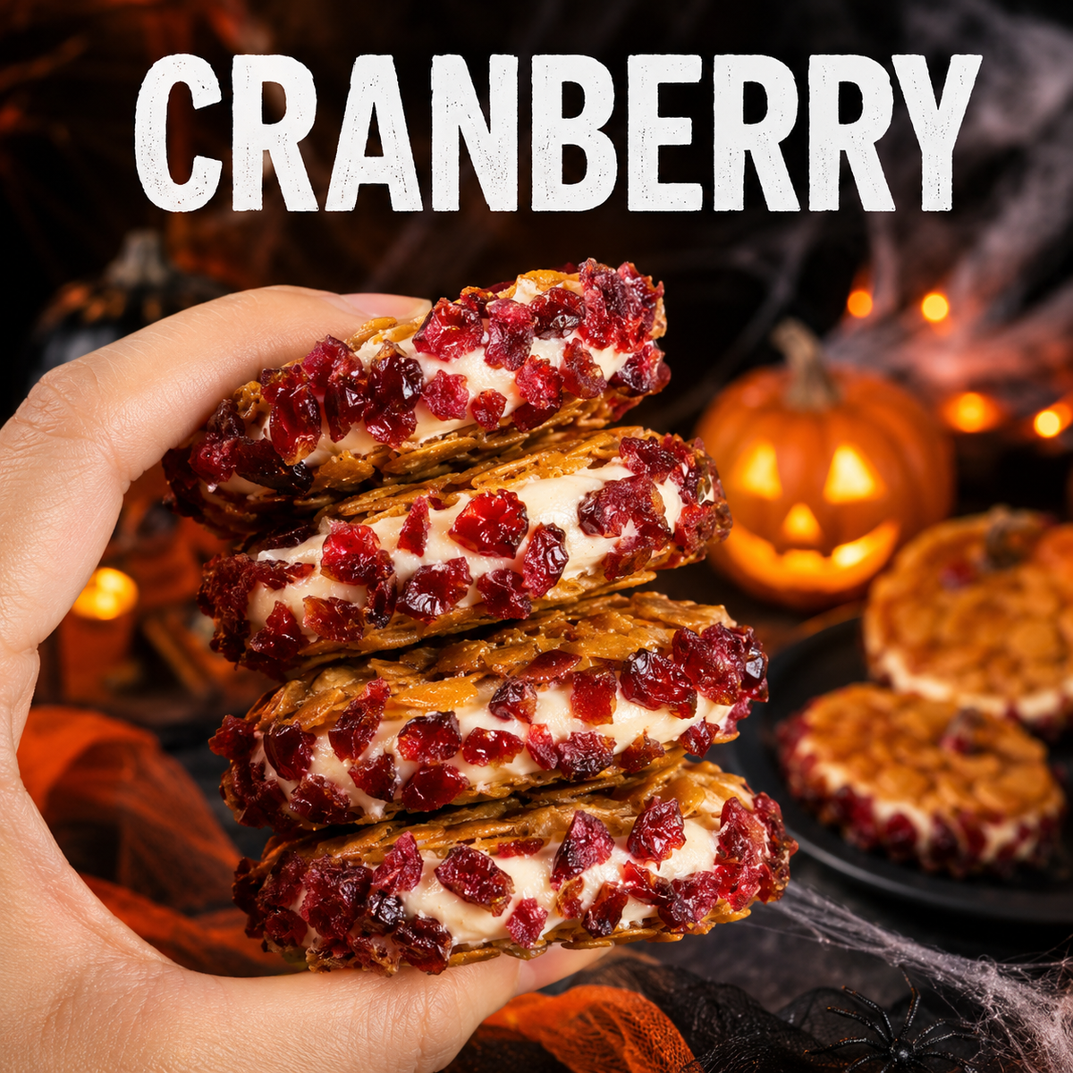 Cranberry & Matcha Crispy Sandwich Cookies--k$