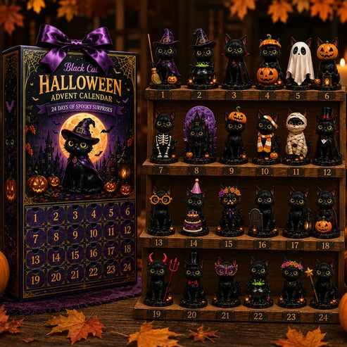 24-Day Christmas Advent Calendar – Halloween Black Cat Ornament | pinkdiy