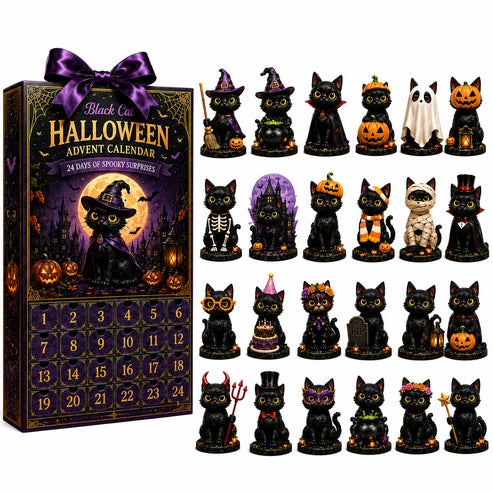 24-Day Christmas Advent Calendar – Halloween Black Cat Ornament | pinkdiy