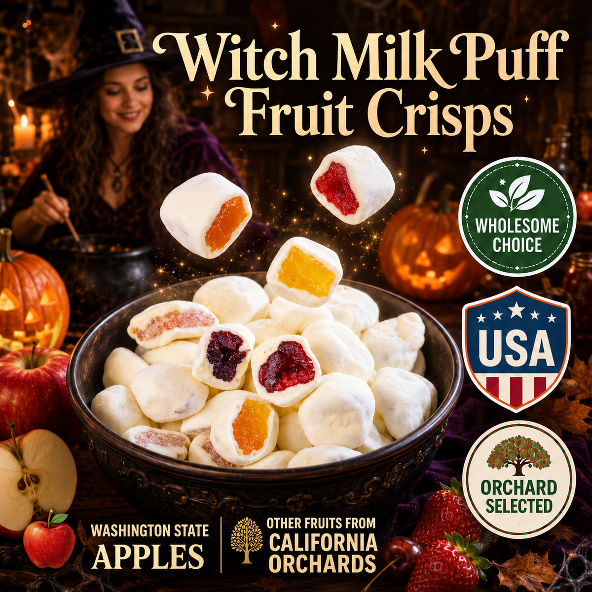 Witch Milk Puff Fruit Crisps--k$
