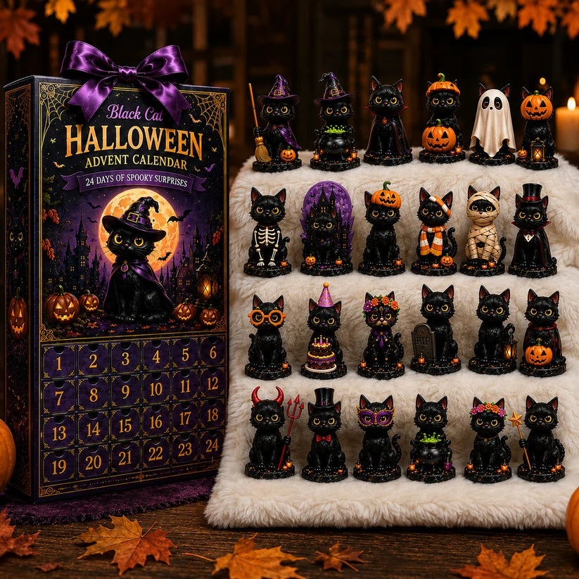 24-Day Christmas Advent Calendar – Halloween Black Cat Ornament | pinkdiy