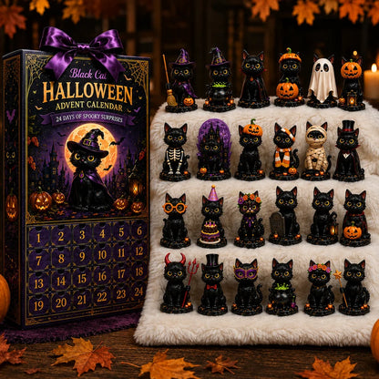 24-Day Christmas Advent Calendar – Halloween Black Cat Ornament | pinkdiy