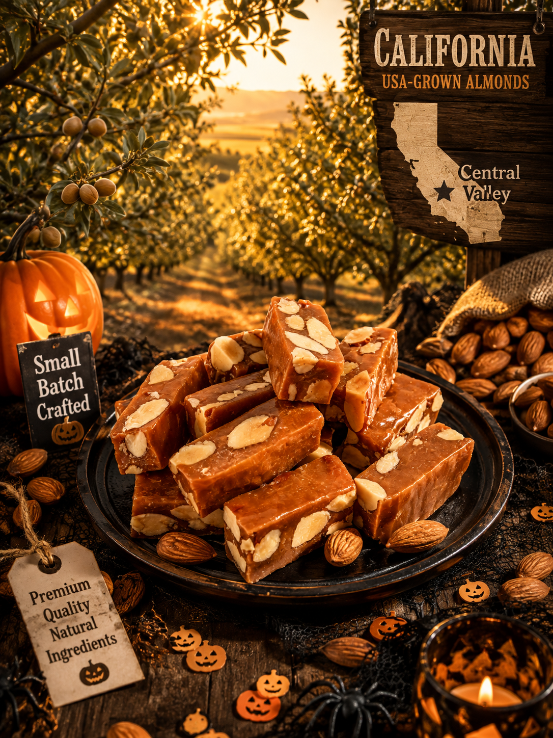 Halloween Handcrafted Buttery Almond Toffee--k$