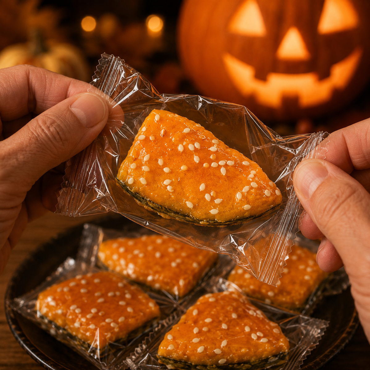 Jack-o'-lantern sweet pumpkin chunks--k$