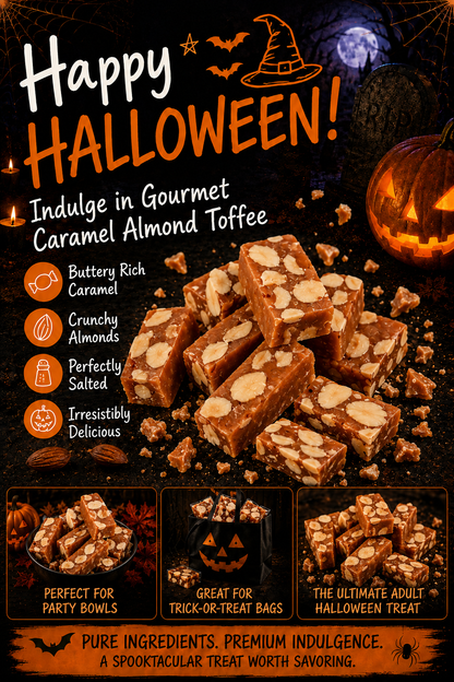 Halloween Handcrafted Buttery Almond Toffee--k$