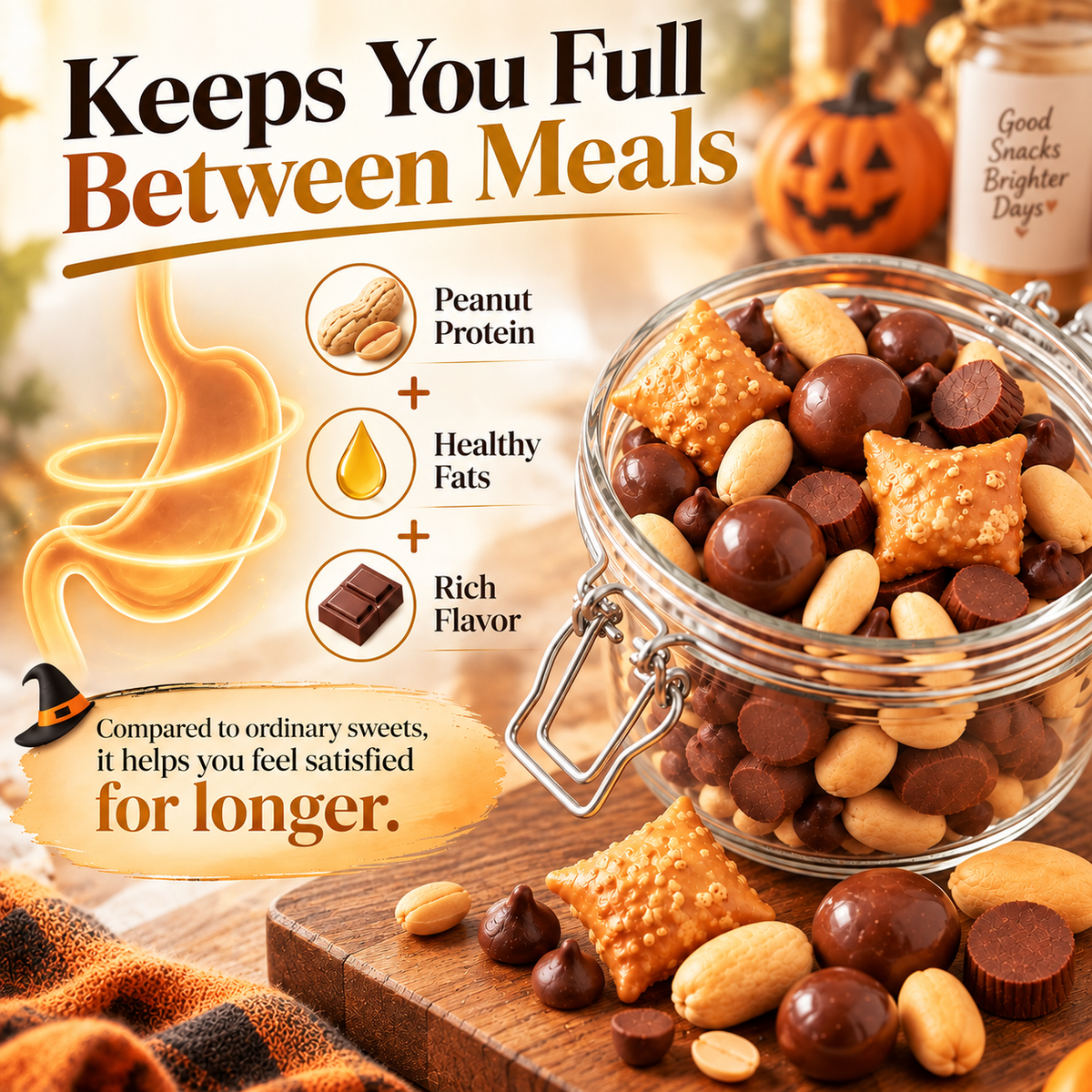 Peanut Butter & Chocolate Crunch Snack Mix