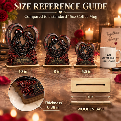 Custom Gothic Skull Couple – Gifts for Love Commemorations, Anniversaries, and Halloween