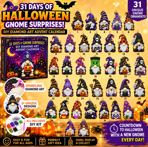 31 Days of GnomeSurprises Halloween DiamondPainting Advent Calendar