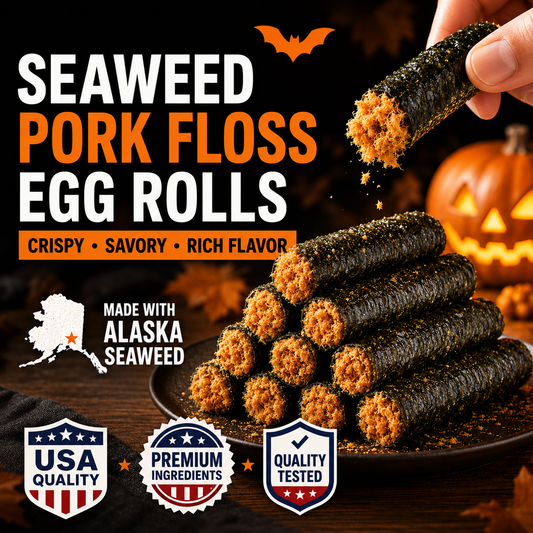 Seaweed Pork Floss Egg Rolls🤤--k$