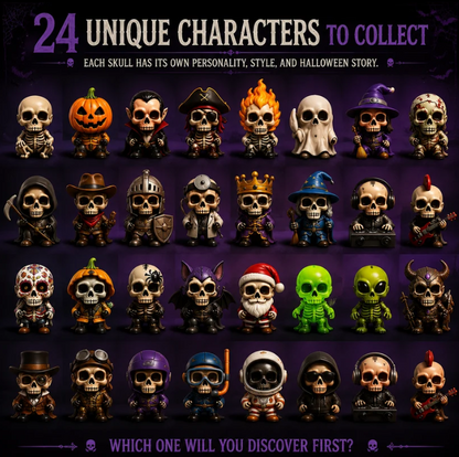 Skull Advent Calendar 2026-24 Days Of Halloween Surprises
