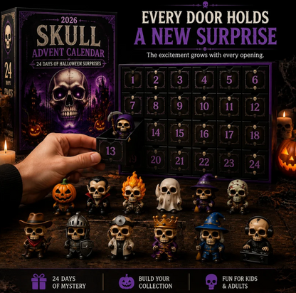 Skull Advent Calendar 2026-24 Days Of Halloween Surprises